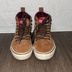 Vans SK8 HI Brown Suede/ Plaid Scotchgard W7/M5.5